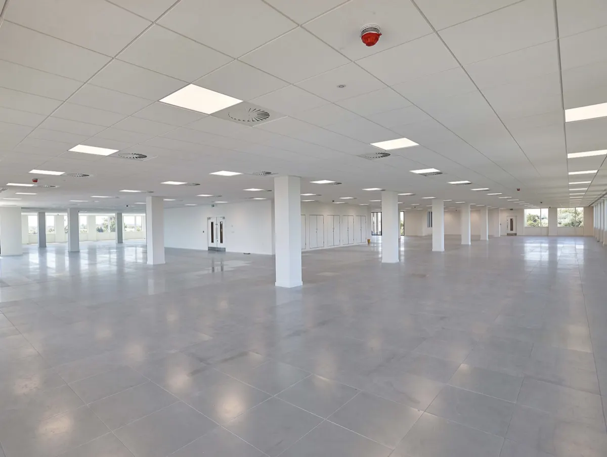 Open-plan office interior in the Maurice Wilkes Building
